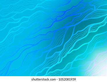 Light BLUE vector doodle blurred texture. Ethnic elegant natural pattern with gradient. The pattern can be used for coloring books and pages for kids.