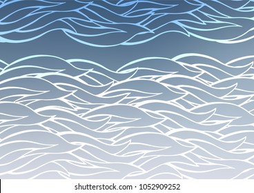 Light BLUE vector doodle blurred pattern. Shining colored illustration with doodles in Zen tangle style. The pattern can be used for heads of websites and designs.