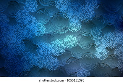 Light BLUE vector doodle blurred background. Flowers on blurred abstract background with gradient. The template can be used as a background for cell phones.