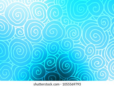 Light BLUE vector doodle blurred background. Modern geometrical abstract illustration with doodles. A completely new template for your business design.