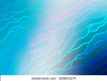Light BLUE vector doodle blurred template. Blurred decorative design in Indian style with Zen tangles. A new texture for your design.