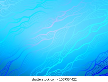 Light BLUE vector doodle blurred template. Blurred decorative design in Indian style with Zen tangles. A completely new template for your business design.