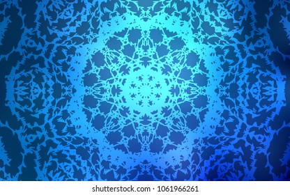 Light BLUE vector doodle blurred template. Colorful abstract illustration with lines drawn by child in Asian style. The elegant pattern can be used as a part of a brand book.