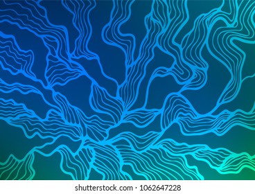 Light BLUE vector doodle blurred pattern. Glitter abstract illustration with doodles and Zen tangles. The textured pattern can be used for website.