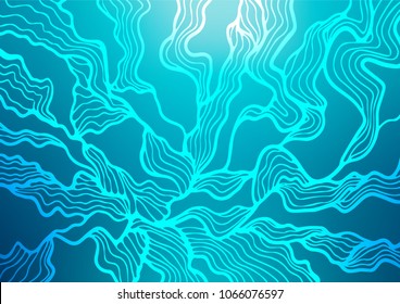 Light BLUE vector doodle blurred pattern. Decorative shining illustration with doodles on abstract template. Hand painted design for web, leaflet, textile.
