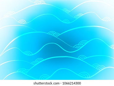 Light BLUE vector doodle blurred background. Sketchy hand drawn doodles on blurred background. A new texture for your design.