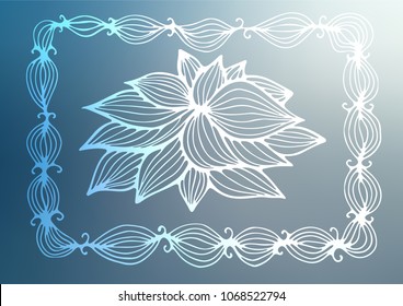 Light BLUE vector doodle blurred texture. Blurred decorative design in Indian style with Zen tangles. The best blurred design for your business.