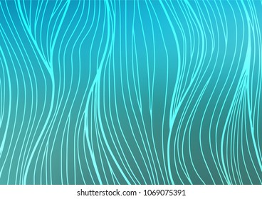 Light BLUE vector doodle blurred pattern. Colorful abstract illustration with lines in Asian style. Brand-new design for your business.