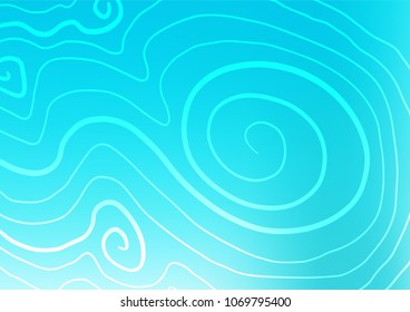 Light BLUE vector doodle blurred template. Colorful abstract illustration with lines in Asian style. A completely new design for your business.