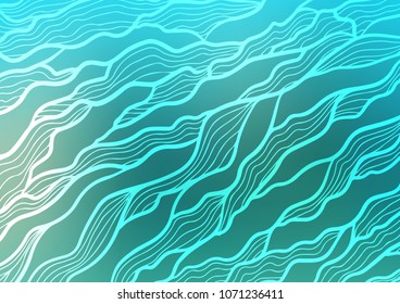 Light BLUE vector doodle blurred pattern. Ethnic elegant natural pattern with gradient. The best blurred design for your business.