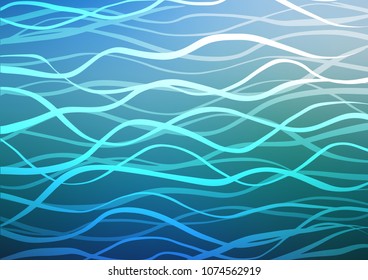Light BLUE vector doodle blurred background. A vague abstract illustration with doodles in Indian style. Hand painted design for web, leaflet, textile.