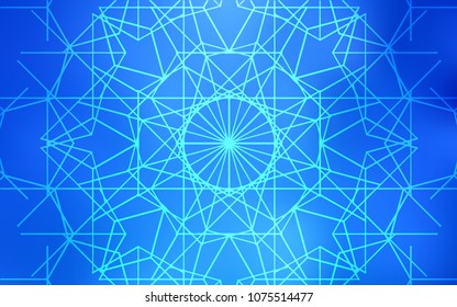 Light BLUE vector doodle blurred template. An elegant bright illustration with lines drawn by child in Natural style. The textured pattern can be used for website.