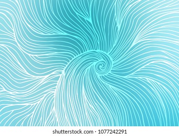 Light BLUE vector doodle blurred background. Blurred decorative design in Indian style with Zen tangles. Hand painted design for web, wrapping, wallpaper.