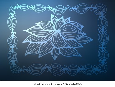 Light BLUE vector doodle blurred pattern. Geometric doodle illustration in Origami style with gradient. The textured pattern can be used for website.