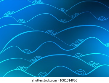 Light BLUE vector doodle blurred texture. Colorful illustration in abstract style with doodles and Zen tangles. The template can be used as a background for cell phones.