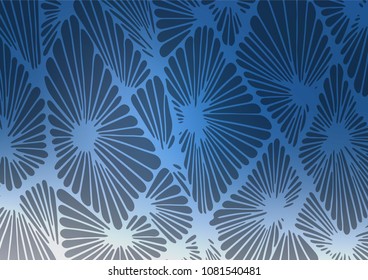 Light BLUE vector doodle blurred pattern. Creative illustration in blurred style with doodles and Zen tangles. The textured pattern can be used for website.