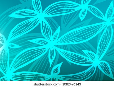 Light BLUE vector doodle blurred texture. Colorful illustration in abstract style with doodles and Zen tangles. The template can be used as a background for cell phones.