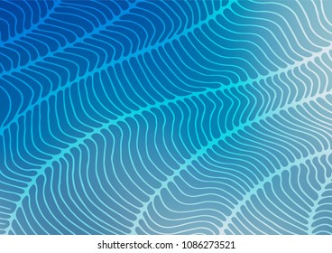 Light BLUE vector doodle blurred background. Blurred decorative design in Indian style with lines. The textured pattern can be used for website.