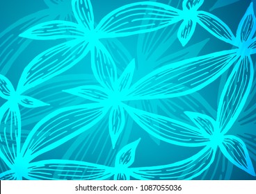 Light BLUE vector doodle blurred pattern. Sketchy hand drawn doodles on blurred background. A new texture for your design.