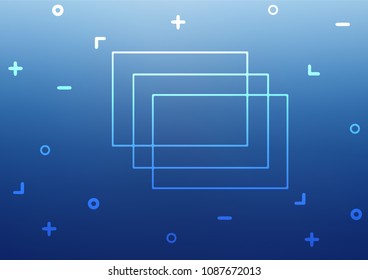 Light BLUE vector doodle blurred template. Modern geometrical abstract illustration with doodles. The elegant pattern can be used as a part of a brand book.