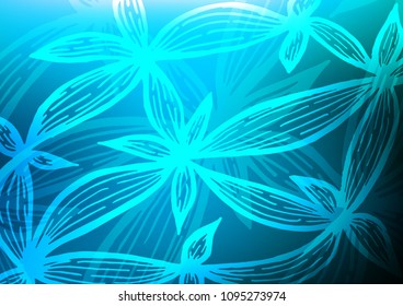 Light BLUE vector doodle blurred background. Geometric doodle illustration in Origami style with gradient. A new texture for your design.