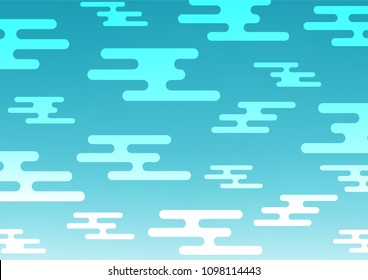 Light BLUE vector doodle blurred template. Colorful illustration in abstract style with doodles and Zen tangles. The elegant pattern can be used as a part of a brand book.