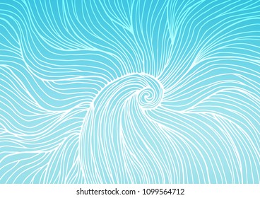 Light BLUE vector doodle blurred pattern. Ethnic elegant natural pattern with gradient. The completely new template can be used for your brand book.