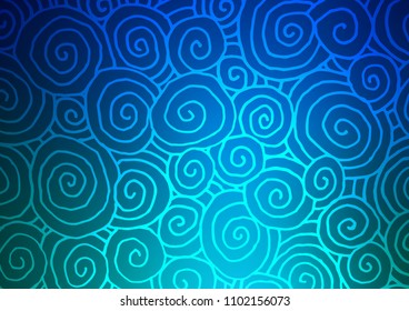 Light BLUE vector doodle blurred texture. Decorative shining illustration with doodles on abstract template. The pattern can be used for heads of websites and designs.