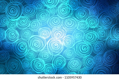 Light BLUE vector doodle blurred background. Brand-new colored illustration in blurry style with roses. The doodle design can be used for your web site.