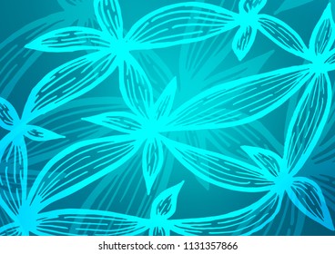 Light BLUE vector doodle blurred template. Modern geometrical abstract illustration with doodles. The doodle design can be used for your web site.
