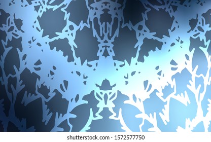Light BLUE vector doodle blurred pattern. Childish elegant natural pattern with gradient. The template can be used as a background for cell phones.