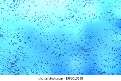 Light BLUE vector doodle blurred template. Roses on elegant natural pattern with gradient. A completely new template for your business design.