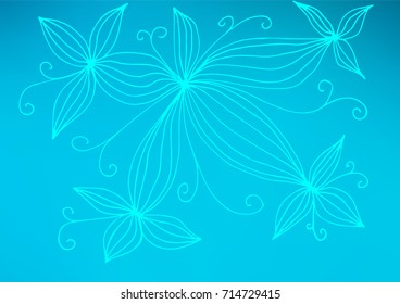 Light BLUE vector doodle blurred background. Brand-new colored illustration in blurry style with doodles. The completely new template can be used for your brand book.