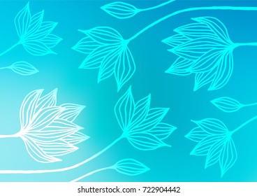 Light BLUE vector doodle blurred template. Decorative shining illustration with doodles on abstract template. Hand painted design for web, wrapping, wallpaper.