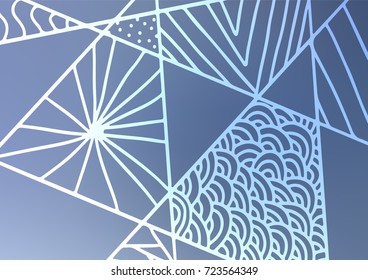 Light BLUE vector doodle blurred pattern. Brand-new colored illustration in blurry style with doodles. The textured pattern can be used for website.