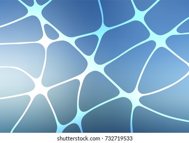 Light BLUE vector doodle blurred pattern. Colorful abstract illustration with lines in Asian style. Hand painted design for web, leaflet, textile.