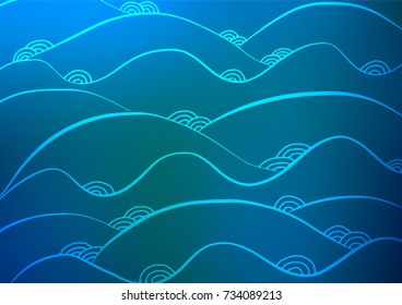 Light BLUE vector doodle blurred pattern. Brand-new colored illustration in blurry style with doodles. A completely new design for your business.
