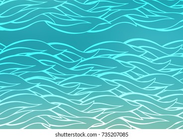 Light BLUE vector doodle blurred template. Modern geometrical abstract illustration with doodles. The completely new template can be used for your brand book.