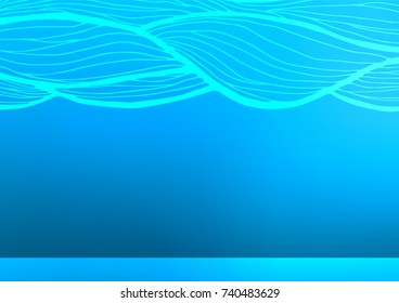 Light BLUE vector doodle blurred template. Brand-new colored illustration in blurry style with doodles. A completely new template for your business design.