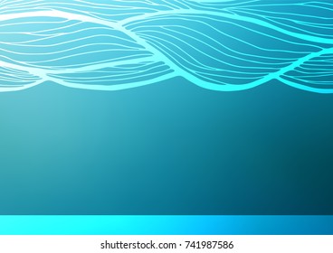 Light BLUE vector doodle blurred pattern. Glitter abstract illustration with doodles and Zen tangles. Hand painted design for web, wrapping, wallpaper.
