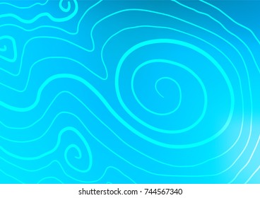 Light BLUE vector doodle blurred background. Ethnic elegant natural pattern with gradient. The pattern can be used for coloring books and pages for kids.