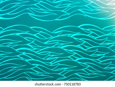 Light BLUE vector doodle blurred background. Ethnic elegant natural pattern with gradient. The template can be used as a background for cell phones.