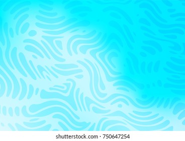 Light BLUE vector doodle blurred pattern. A vague abstract illustration with doodles in Indian style. The pattern can be used for coloring books and pages for kids.