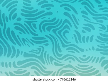 Light BLUE vector doodle blurred template. Ethnic elegant natural pattern with gradient. The template can be used as a background for cell phones.