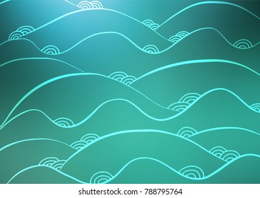 Light BLUE vector doodle blurred pattern. Creative illustration in blurred style with doodles and Zen tangles. A completely new design for your business.