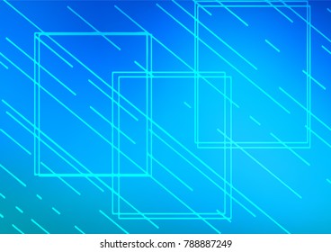 Light BLUE vector doodle blurred template. A vague abstract illustration with doodles in Indian style. The elegant pattern can be used as a part of a brand book.