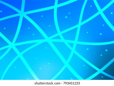 Light BLUE vector doodle blurred template. 