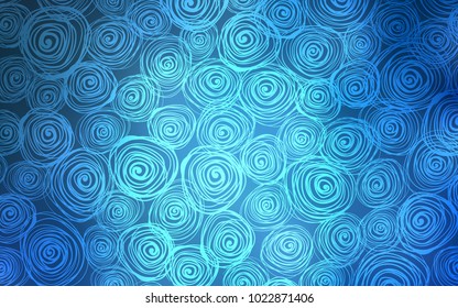 Light BLUE vector doodle bright template. Decorative shining illustration with doodles on abstract template. Hand painted design for web, leaflet, textile.