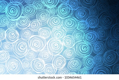 Light BLUE vector doodle bright background. Shining colored illustration with roses in doodle style. The pattern can be used for wallpapers and coloring books.