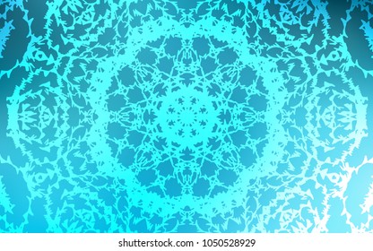 Light BLUE vector doodle bright template. Childish elegant natural pattern with gradient. The template can be used as a background for cell phones.